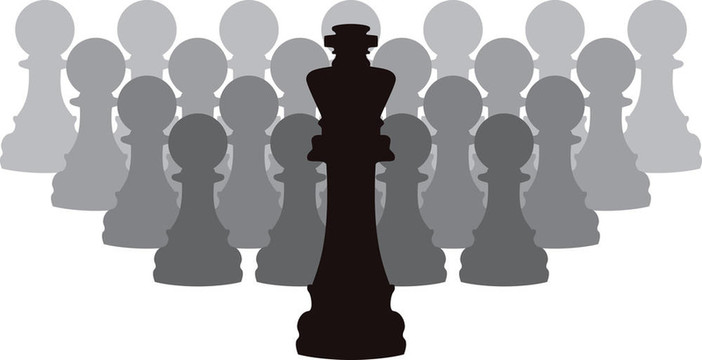 一個(gè)國王和質(zhì)押載體的棋子