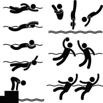 游泳水族水上運(yùn)動(dòng)圖標(biāo)