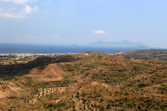 Antimachia附近的村莊，中世紀(jì)的城堡遺址