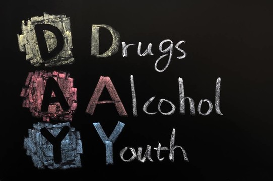 藥物的縮寫；酒精；青年