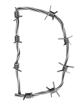 帶刺鐵絲網(wǎng)字母D