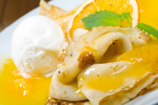 甜點(diǎn)-煎餅冰淇淋