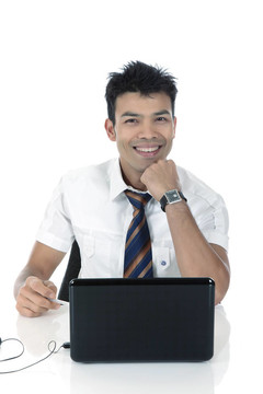 Young Nepalase的商人