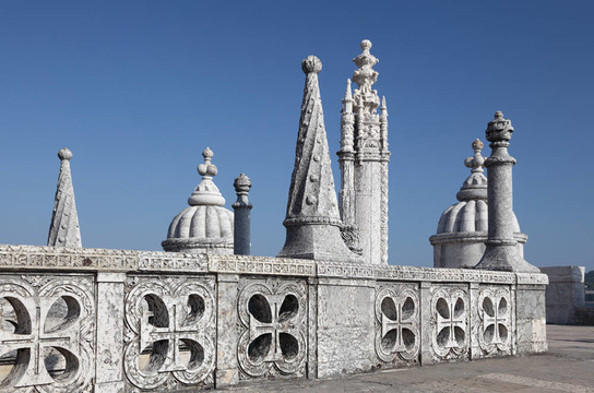 Torre de Belem（貝倫塔）在Lisbon；葡萄牙