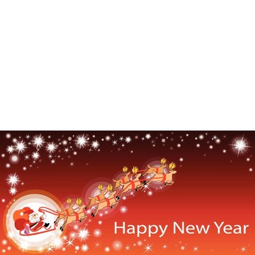 卡通圣誕老人馴鹿