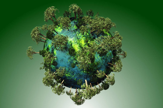 保存地球概念3D渲染
