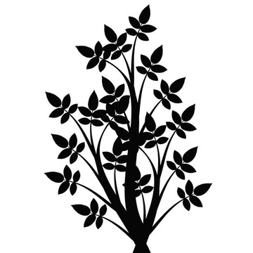 藝術(shù)之樹的剪影