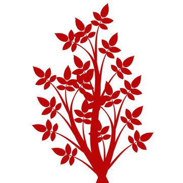 藝術(shù)之樹的剪影