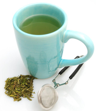 白綠茶和輸液器