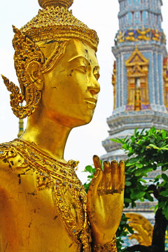 泰國雕塑在Wat Phra Kaeo。