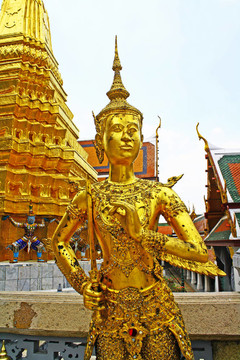 泰國雕塑在Wat Phra Kaeo。