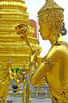 泰國雕塑在Wat Phra Kaeo。