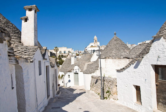 Alberobello s Trulli。普利亞。意大利.