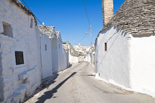 Alberobello s Trulli。普利亞。意大利.