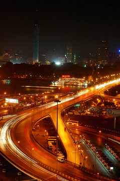 開羅夜景；埃及