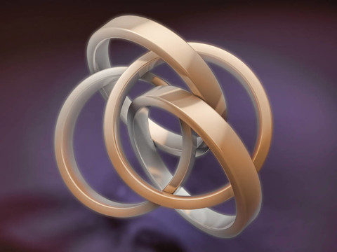 閃亮3d金屬戒指