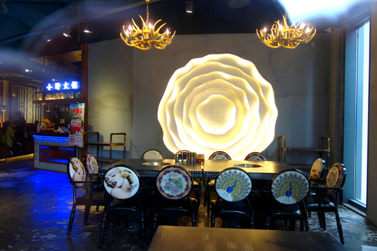 火鍋館 內(nèi)景 裝飾