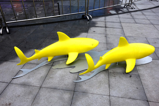 魚(yú)雕塑 鯊魚(yú)