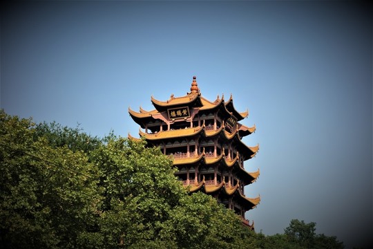 湖北省武漢市著名景點黃鶴樓