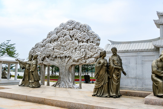 古代人物雕像 泉州海絲公園銅雕