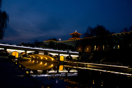 西安城墻夜景