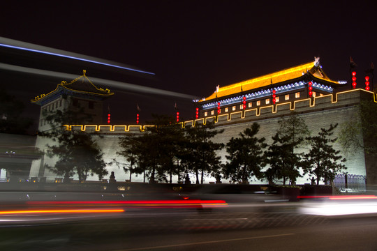 西安永寧門城墻夜景