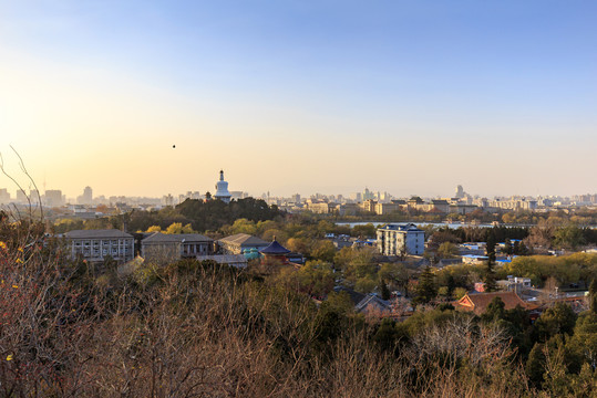 景山俯瞰市中心北海白塔