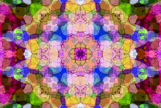 拼花花型抽象背景