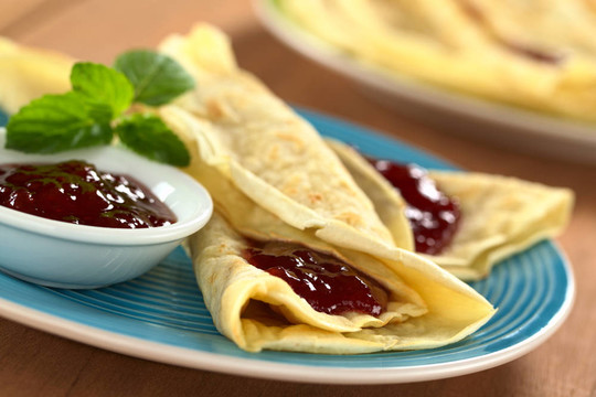 可麗餅與Strawberry Jam