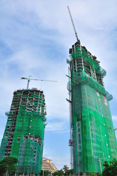 建設(shè)中的建筑透視