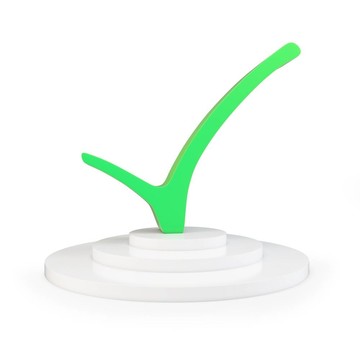 三維綠色刻度標(biāo)志與底座