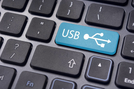 USB信號輸入鍵盤按鍵；USB準備
