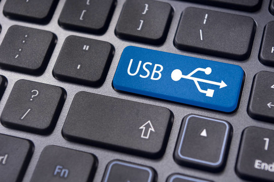 USB信號輸入鍵盤按鍵；USB準備