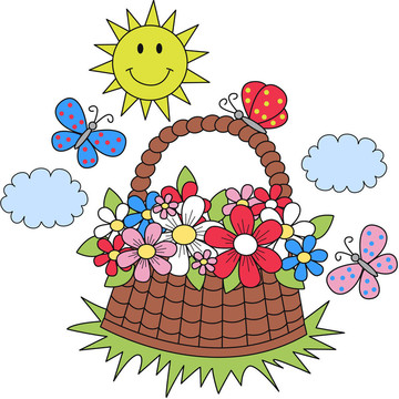 夏日陽光花蝴蝶