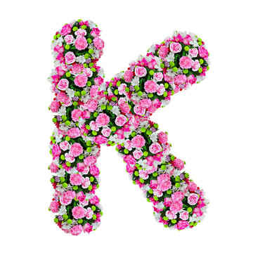 白色的花字母與剪輯路徑
