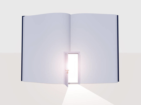 開著門的書
