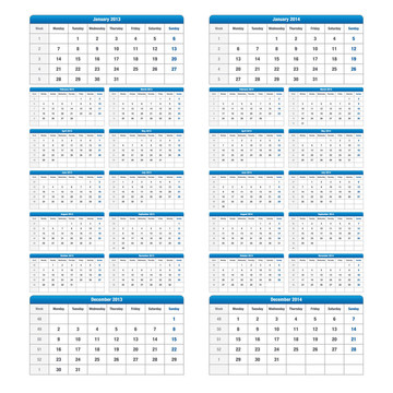 2013 2014日歷