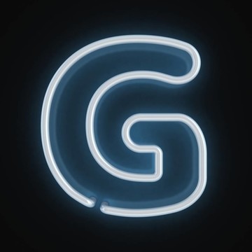 霓虹字體字母G