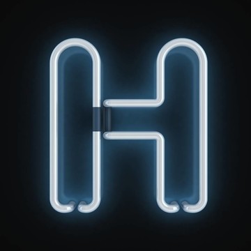 霓虹字體字母H