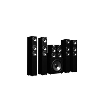 白色背景下的音頻系統(tǒng)3D演示