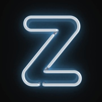 霓虹字體字母Z