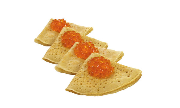 煎餅配魚子醬
