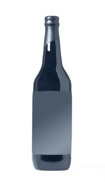 一瓶黑啤酒