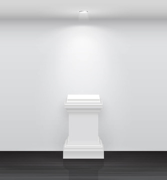 3D空白色展臺為您的展覽