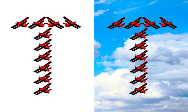 字母T -原飛機字母