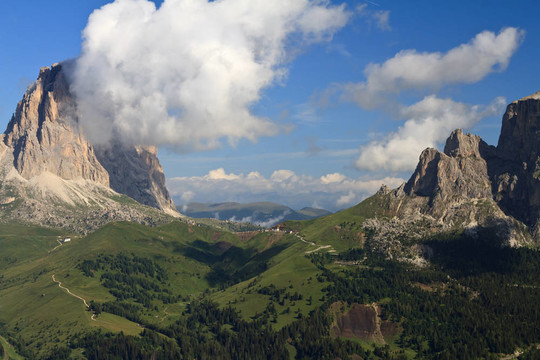 Sella通過(guò)；Trentino；意大利