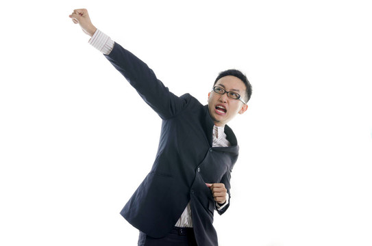 年輕快樂快樂商人