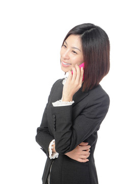 商務(wù)女性快樂(lè)講手機(jī)