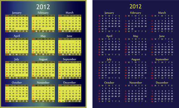 日歷2012
