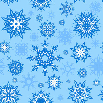 無縫雪花背景說明。圣誕節(jié)的主題。